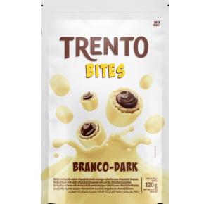 WAFER TRENTO BITES CHOCOLATE BRANCO DARK POUCH 120G